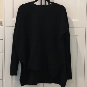 Women's Black Crew Neck Knit Sweater